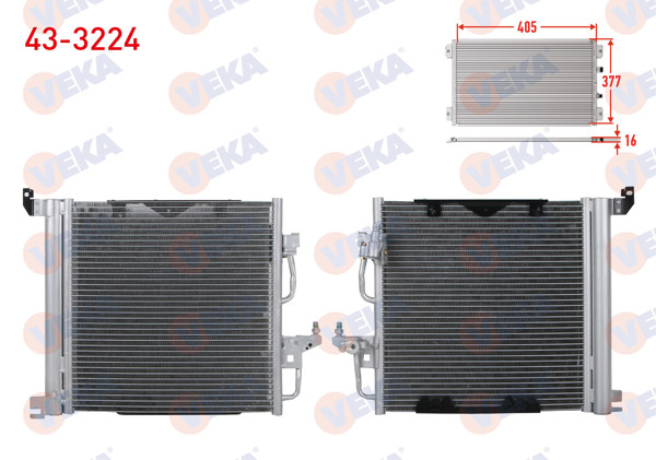 VEKA 43-3224 | Klima Radyatörü Opel Astra H 1.3 CDTI 2004-2010