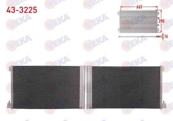 VEKA 43-3225 | Klima Radyatörü Opel Insignia 1.6 2008 -