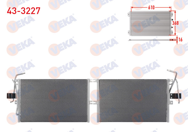 VEKA 43-3227 | Klima Radyatörü Opel Vectra B 1.6İ 1999-2003