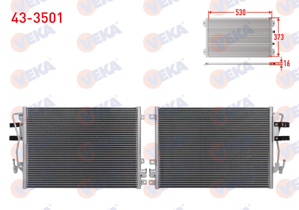 VEKA 43-3501 | Klima Radyatörü Renault Kangoo (Kc0 / 1) 1.5 DCI 1998-2008