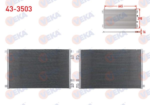 VEKA 43-3503 | Klima Radyatörü Renault Megane II (Bm0 / 1,Cm0 / 1) 1.5 DCI A-T / M-T 2002-2008