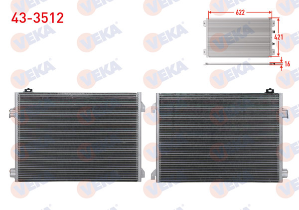 VEKA 43-3512 | Klima Radyatörü Renault Thalia II 1.5 DCI 2008-2014