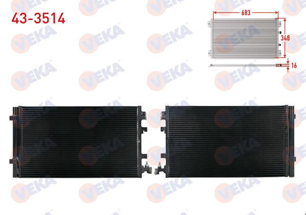 VEKA 43-3514 | Klima Radyatörü Renault Megane III (Kz0 / 1) 1.5 DCI 2008-2010