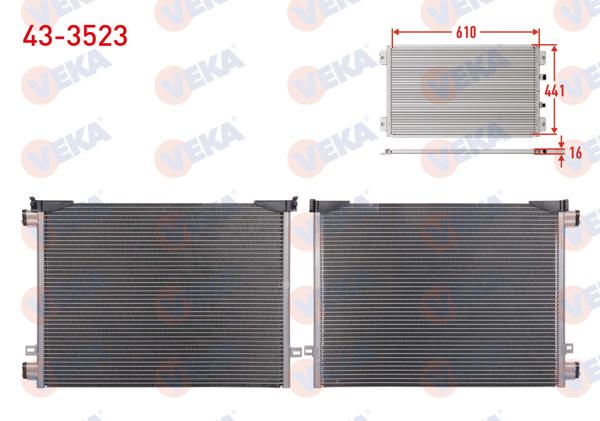 VEKA 43-3523 | Klima Radyatörü Renault Traffic II (Fl) 1.9 DCI (Delik Çapı 14,35 mm) 2002-2014