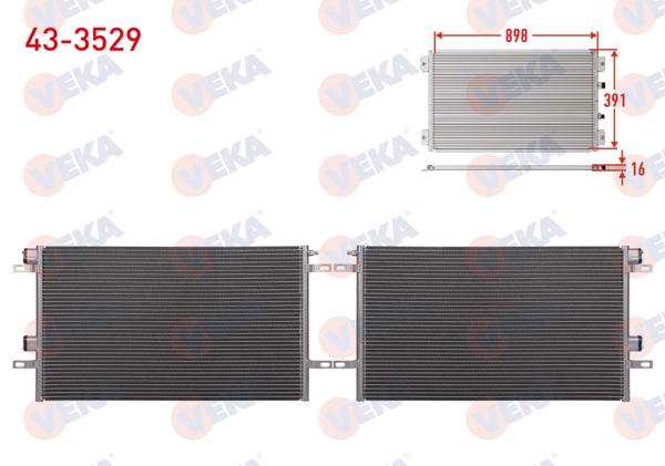 VEKA 43-3529 | Klima Radyatörü Renault Laguna II (Bg0 / 1) 1.6İ 16V 2001-2007