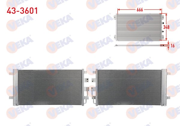 VEKA 43-3601 | Klima Radyatörü Mg Hs 1.5