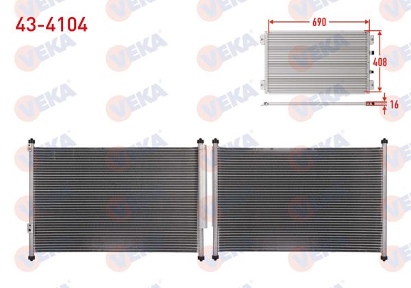 VEKA 43-4104 | Klima Radyatörü Suzuki Grand Vitara II (Jt) 1.6 Vvt-I 2005 -