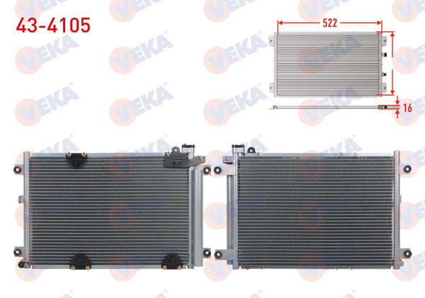 VEKA 43-4105 | Klima Radyatörü Suzuki Grand Vitara I (Ft, Ht) 2.0İ-2.5 4X4 1998-2003