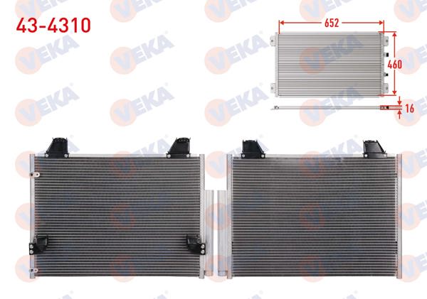 VEKA 43-4310 | Klima Radyatörü Toyota Yaris (P9) 1.0 Vvt-I A-T / M-T 2006-2010