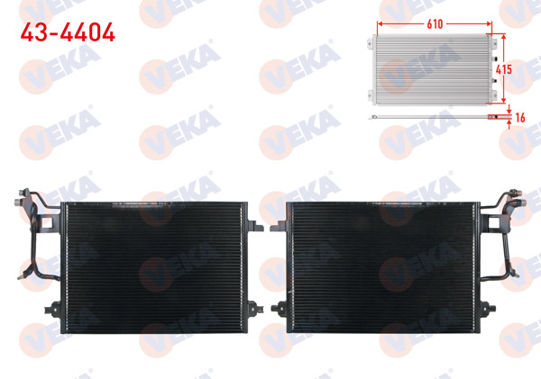 VEKA 43-4404 | Klima Radyatörü Volkswagen Passat (3B2) 1.8 A-T / M-T 1996-2000