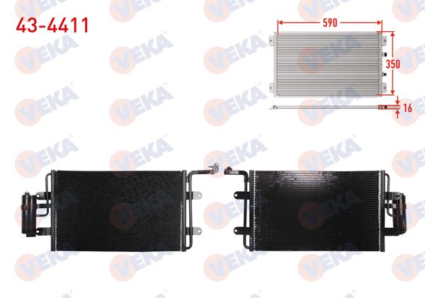 VEKA 43-4411 | Klima Radyatörü Volkswagen Golf IV (1J1) 1.4İ 16V M-T 1997-2005