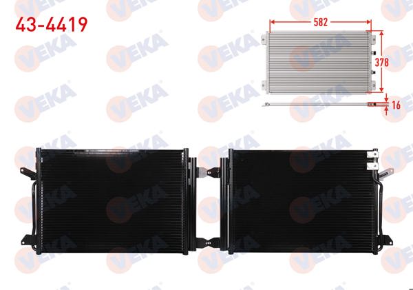 VEKA 43-4419 | Klima Radyatörü Volkswagen Jetta IV (162) 1.4 TSI At-Mt 2011 -
