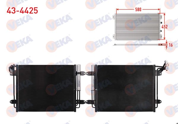 VEKA 43-4425 | Klima Radyatörü Volkswagen Tiguan (5N_) 1.4 TSI 2007-2016