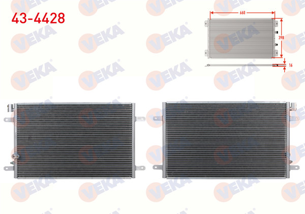 VEKA 43-4428 | Klima Radyatörü Audi A6 (4F2,C6) 2.0 TDI A-T / M-T 2004-2011