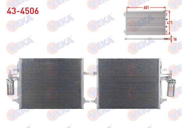 VEKA 43-4506 | Klima Radyatörü Volvo S60 II 2.0 2010 -