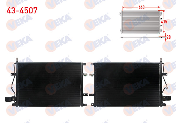 VEKA 43-4507 | Klima Radyatörü Volvo S60 I 2.0 T 2000-2010
