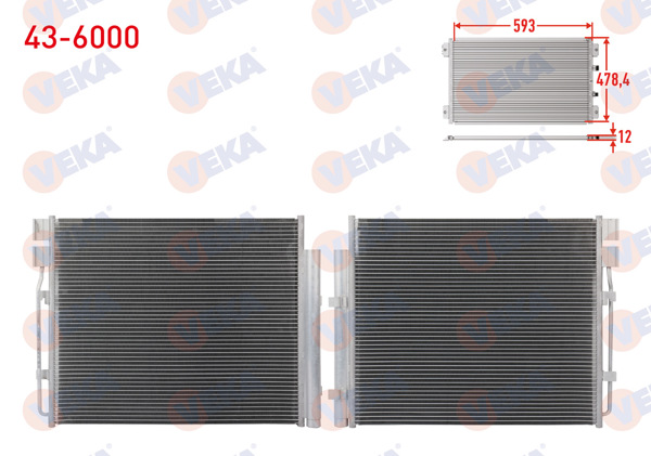 VEKA 43-6000 | Klima Radyatörü Togg T10x (V1, V2) 2023 -