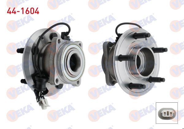 VEKA 44-1604 | Porya Sol-Sağ Arka Rulmanlı Chevrolet Captiva (C100) 2.0 D 5 Bijon ABS Sensörlü 2006-2012