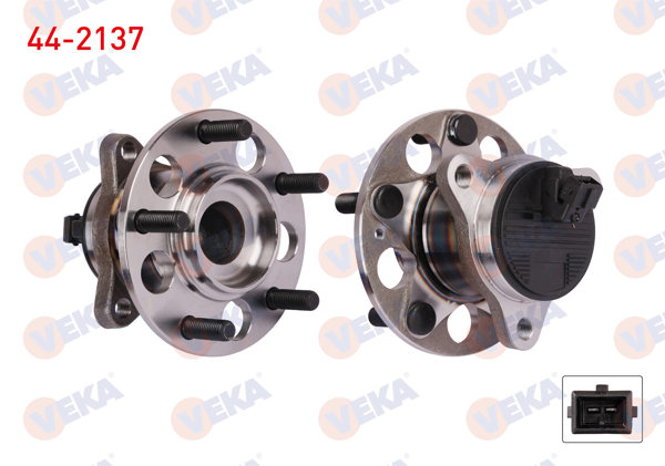 VEKA 44-2137 | Porya Sol-Sağ Rulmanlı Arka ABS'li 5 Bjn Hyundai i30 2016-/ Elantra 2015-/ Ioniq 2016-/ Kia Ceed 2018-/ Proceed 2018 -