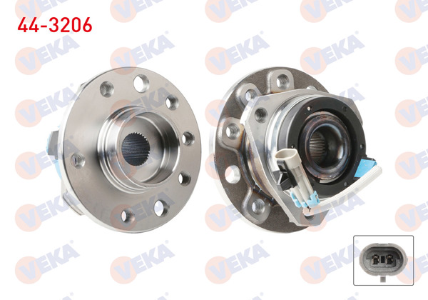 VEKA 44-3206 | Porya Sol-Sağ On Rulmanlı Opel Astra G (F69) 1.4 16V 5 Bijon ABS Sensörlü 1998-2005