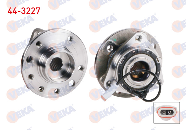 VEKA 44-3227 | Porya Sol-Sağ On Rulmanlı 5 Bjn ABS'li Opel Astra H 1.7-1.9 CDTI 2004-2010 / Zafira B 1.9 CDTI 2005-2011
