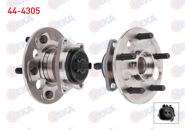 VEKA 44-4305 | Porya Sol-Sağ Arka Rulmanlı Toyota Corolla (E15_) 1.33 5 Bijon ABS Sensörlü 2007-2012