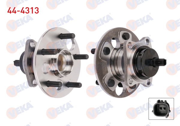 VEKA 44-4313 | Porya Sol-Sağ Arka Rulmanlı Toyota Corolla (Zze12_, Nde12_, Zde12_) 1.6 Vvt-I 5 Bijon Entegre Edılmıs ABS Sensörlü Japonya Montaj 2007-2012