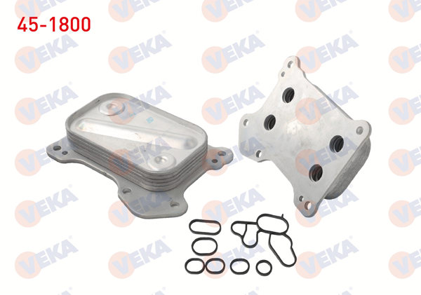 VEKA 45-1800 | Yağ Soğutucusu Tek Ince Tip Contalı Fiat Linea-Fiorino-500L 1.3 Mjt 70Hp 2007-/ Albea-Doblo-Punto 1.3 Mjt 2003-2010 / Opel Corsa C-D 1.3 CDTI 2001-2014 / Chevrolet Aveo T300 1.3 D 2011-2014