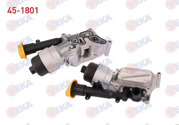VEKA 45-1801 | Yağ Soğutucusu Komple Ince Tip Fiat Linea-Fiorino-500L 1.3 Mjt 70Hp 2007-/ Albea-Doblo-Punto 1.3 Mjt 2003-2010 / Opel Corsa C-D 1.3 CDTI 2001-2014 / Chevrolet Aveo T300 1.3 D 2011-2014