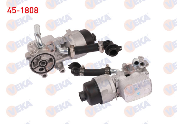 VEKA 45-1808 | Yağ Soğutucusu Komple Focus III-C-Max II 2.0 TDCI 10-15 / Mondeo IV 2.0 TDCI 07-14 / Kuga I-II-Scudo 2.0 TDCI 08-/ Citroen C5 II-III 2.0 HDI 04-15 / Jumpy II 2.0 HDI 06-/ Peugeot 5008 2.0 HDI 09 -