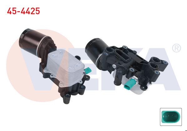 VEKA 45-4425 | Yağ Soğutucusu Komple Volkswagen Polo V 1.4 TDI 2014-/ Skoda Rapid 1.4 TDI 2015-2019 / Fabia 1.4 TDI 2014-/ Seat Toledo IV 1.4 TDI 2015-2019 / Ibiza V 1.4 TDI 2015-2017