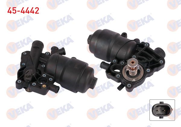 VEKA 45-4442 | Yağ Soğutucusu Komple Termostatlı Touareg (7P5) 3.0 TDI V6 2010-2018 / Audi Q7 (4Lb) 3.0 TDI 2010-2016 / A6 (4G2) 3.0 TDI 2010-2016