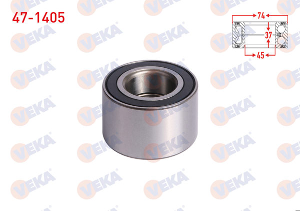 VEKA 47-1405 | Arka Tekerlek Rulmanı Sol-Sag 37X74x45 BMW 5 Serisi (E28) 520-518 1980-1987