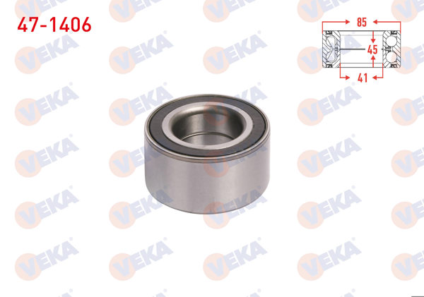 VEKA 47-1406 | Arka Tekerlek Rulmanı Sol-Sag Abs Okuyuculu 45X85x41bmw 3 Serisi (E46) 330 D-330 Ci-330Xi-1998-2005 / 7 Serisi (E38) 740İ-750İ 1994-2001 / X3 (E83) 2.0 D-3.0 D 2004-2010