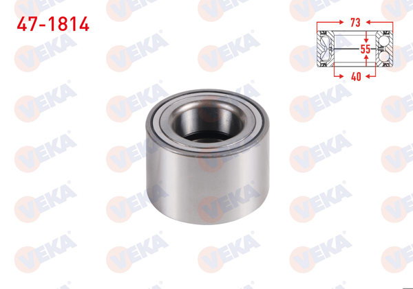 VEKA 47-1814 | On Tekerlek Rulmanı Sol-Sağ 40X73x55 Iveco Daily III 2.8 D 1999-2006 / Daily IV 2.8 D 2006-2011 / Daily V 2.3D 2011-2014 / Daily VI 2.3 D 2014-/
