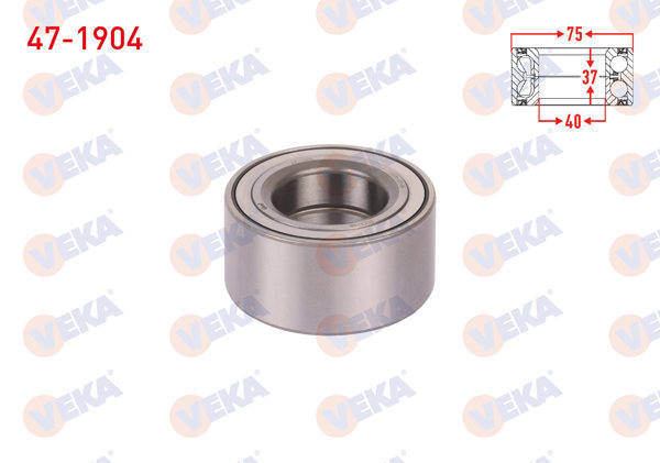 VEKA 47-1904 | On Tekerlek Rulmanı Sol-Sağ 40X75x37 Ford Mondeo III 2000-2007 / Jaguar X-Type 2004-2009