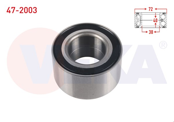 VEKA 47-2003 | On Tekerlek Rulmanı Sol-Sağ 38X72x40 Honda Civic III 1.3-1.5 1983-1987 / Civic IV 1.4İ-1.5İ-1.6İ 1987-1993 / Integra 1.6 1985-1993 / Rover 200 213 S 1985-1989 / 200 216İ 1985-1989