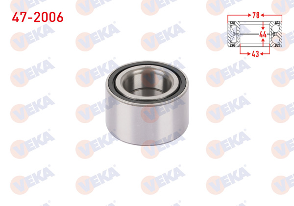 VEKA 47-2006 | On Tekerlek Rulmanı Sol-Sağ ABS Okuyuculu 43X78x44 Honda Civic VIII 1.4-1.8 2005-2012
