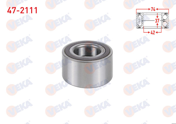 VEKA 47-2111 | On Tekerlek Rulmanı Sol-Sağ ABS li 38X74x37 Kia Rio IV 1.0 T-GDI-1.25 Cvvt-1.4 Cvvt-1.4 CRDI 2017-/ Hyundai Accent Blue 1.4 2018 -