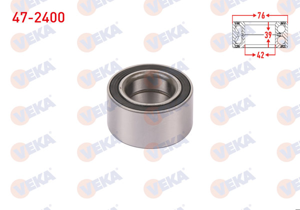 VEKA 47-2400 | On-Arka Tekerlek Rulmanı Sol-Sağ 42X76x39 Kia Sorento I 2.5 CRDI 2002-2009 / Carnıval II 2.5 V6 2001-2006