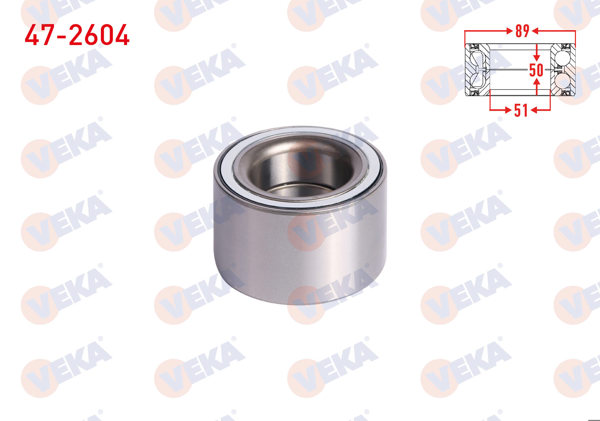 VEKA 47-2604 | Arka Tekerlek Rulmanı Sol-Sağ 50X89x51 Land Rover Discovery III 2.7 V6 TDI 2004-2010 / Discovery IV 2.7 TD-3.0 TD 2010-/ R.Rover Sport 2.7 TD-3.0 TD 2005-2013