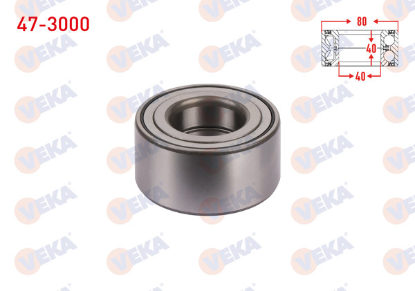 VEKA 47-3000 | On Tekerlek Rulmanı Sol-Sağ 40X80x40 Mitsubishi Lancer 1.6 2003-2008 / Lancer VII 1.3 2003-2007 / Outlander I 2.0-2.4 2001-2006