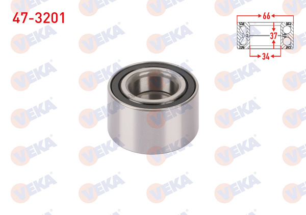 VEKA 47-3201 | On Tekerlek Rulmanı Sol-Sağ 34X66x37 Astra F 1.4İ-1.6İ-1.7 D-2.0 1991-1998 / Corsa A 1.2-1.3-1.5 D 1983-1993 / Corsa B 1.2İ-1.4İ-1.6İ-1.5D 1993-2000 / Vectra A 1.6 1988-1995 / Tigra A 1.4-1.6 16V 1994-2000