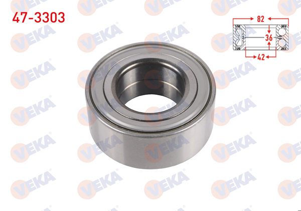 VEKA 47-3303 | On Tekerlek Rulmanı Sol-Sağ ABS Okuyuculu 42X82x36 Partner 2008-/ 207 2006-2012 / 208 2012-/ 307 2000-2007 / 308 2007-2013 / 3008 2009-/ 5008 2009-/ Berlingo 1996-2008 / C3 II 2009-2016 / C4 2004-2009