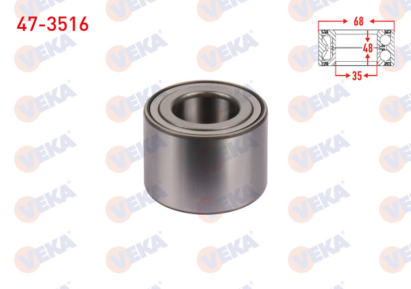 VEKA 47-3516 | Arka Tekerlek Rulmanı Sol-Sağ 35X68x48 Renault Traffic II 1.9 DCI-2.5 DCI 2001-2014 / Opel Vivaro 1.9 Dı-2.5 Dtı 2002-2014