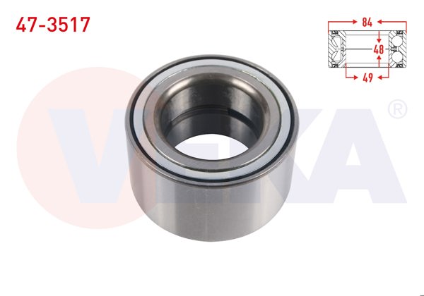 VEKA 47-3517 | On Tekerlek Rulmanı Sol-Sağ 49X84x48 Master II 98-10 / Movano A 01-10 / Transit T15 94-00 / Ducato 02-06 / Daily III 99-06 / Lt35 96-06 / Sprinter 96-06