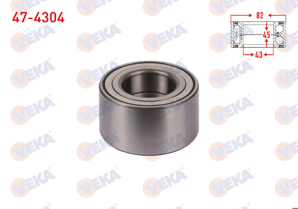 VEKA 47-4304 | On Tekerlek Rulmanı Sol-Sağ 43X82x45 Toyota Rav 4 II 2.0 Vvt-I 2000-2006
