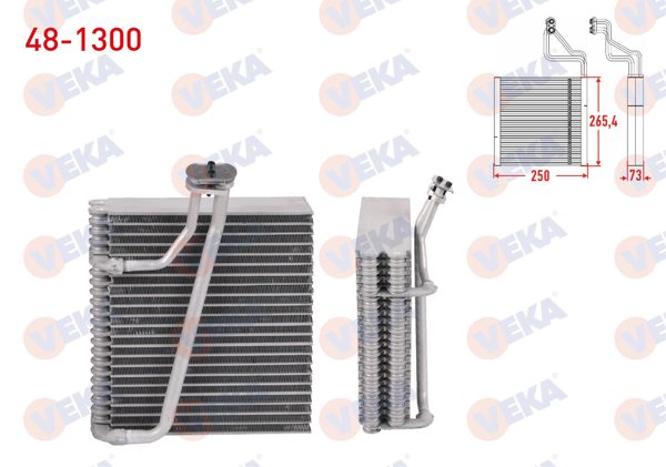 VEKA 48-1300 | Klima Evaporatoru Borulu 225X214x75 Audi Q7 (4L) 2006-2015