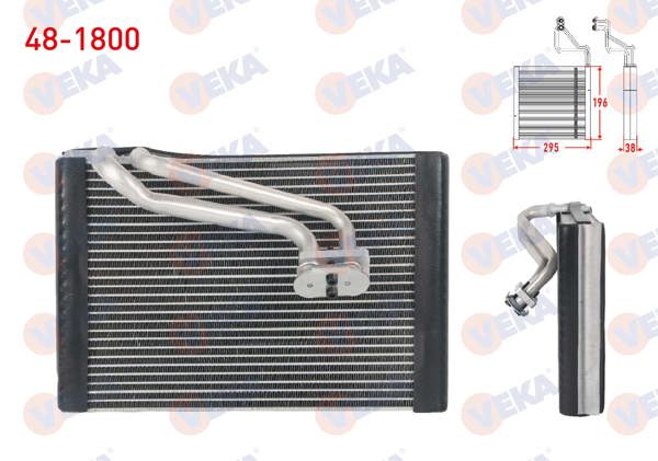 VEKA 48-1800 | Klima Evaporatoru Borulu 295X196x38 Fiat Linea 1.3 Mjt 07-/ Egea 15-22-/ 500L 13-/ Punto (Grande-Evo) 1.3 Mjt 12-/ Bravo II 1.6 Mjt 06-/ 500 09-/ Alfa Mıto 1.3 Jtdm 08-/ Opel Corsa D 1.3 CDTI 06-01