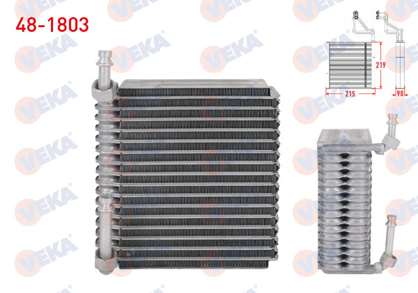 VEKA 48-1803 | Klima Evaporatoru Borulu 219X215x90 Fiat Albea 1.3 JTD-1.4 2003-2007 / Palio 1.6İ 16V-1.7 TD 1996-2005